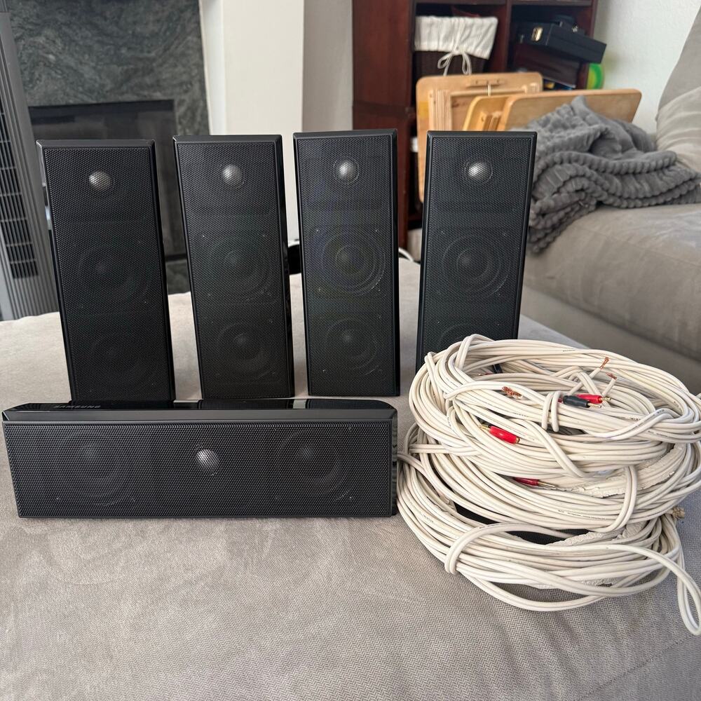 Samsung PS-AF720S Home Theater Surround Sound Speaker Set w/ Center & Wires